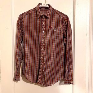 Vintage 80s Sasson Preppy Multi-Color Plaid Button Down Women’s X-Small